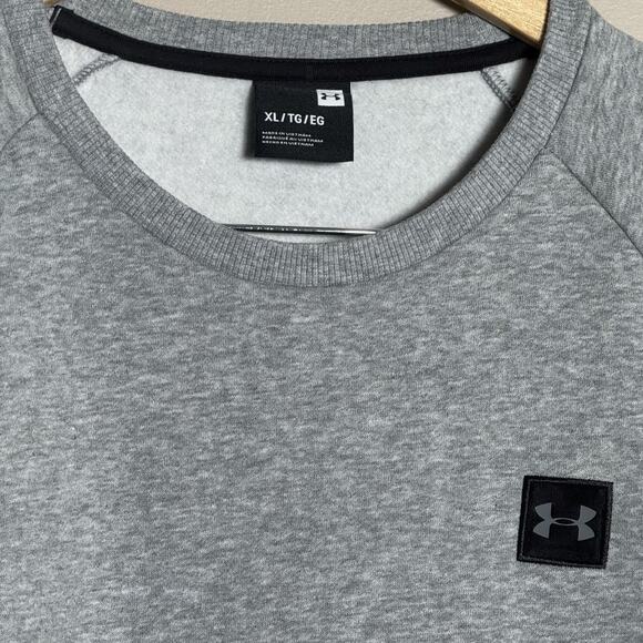 Under Armour Men’s Rival Coldgear Sweatshirt, XL, NEW W/TAGS, Crewneck, Grey - Picture 4 of 6